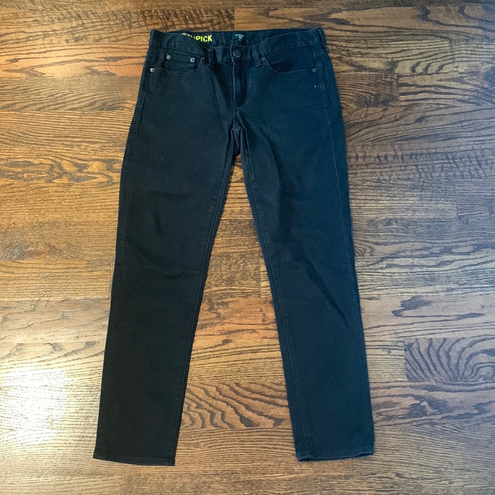 J Crew sz 27 black toothpick jeans